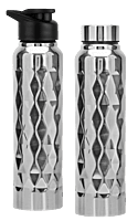 Prism steel single wall bottle Natural | Capacity 1L approx