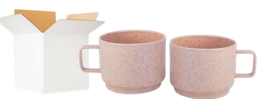 Eco cups mini: Set of 2 eco friendly cups in gift box