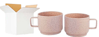 Eco cups mini: Set of 2 eco friendly cups in gift box