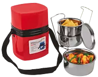 Power Plus Mega Steel Lunch Box- 3 Stainless steel containers with lifter