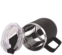 Oscar: Stainless Steel coffee mug with handle