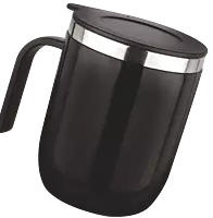 Oxford: Stainless Steel Double wall Coffee mug with Round handle