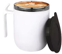 Noble: Stainless Steel Double wall Coffee mug with Pointy handle