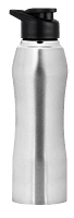 Curvy steel bottle Natural | Capacity 1L approx