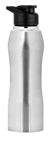 Curvy steel bottle Natural | Capacity 1L approx