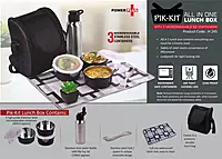 PIK-KIT: All in 1 Lunch box with 3 Microwaveable Steel containers