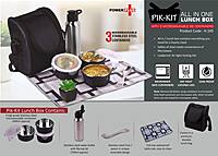 PIK-KIT: All in 1 Lunch box with 3 Microwaveable Steel containers