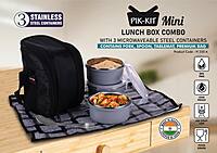 PIK-KIT mini: Lunch box combo with 3 Microwaveable Steel containers