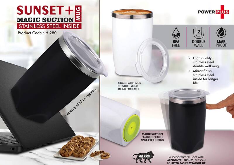 Sunset+ : Magic Suction Mug with Stainless Steel inside