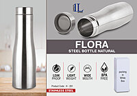 Flora Steel single wall bottle Natural
