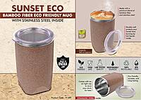 Sunset Eco: Bamboo Fiber Eco Friendly steel Mug with Stainless Steel Inside