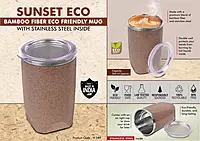 Sunset Eco: Bamboo Fiber Eco Friendly steel Mug with Stainless Steel Inside