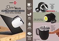 DuraMug: Spill Proof Suction mug with Oval handle