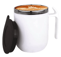 Noble: Mid Size Stainless Steel Double wall Coffee mug with Pointy handle