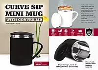 CurveSip Mini Steel mug with Convex Lid