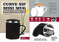 CurveSip Mini Steel mug with Convex Lid