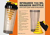 SpiraMix 700 ml Shaker Bottle with Anti Lump mixer attachment