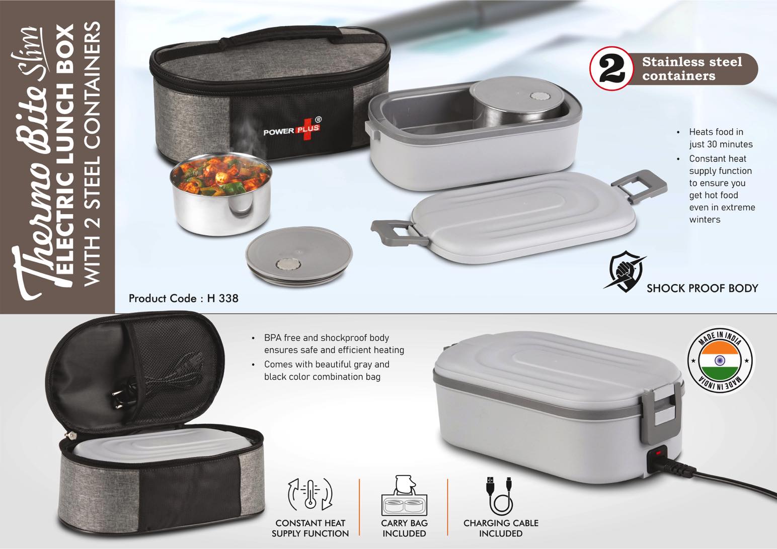 ThermoBite Slim: Electric Lunch Box
