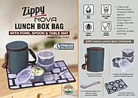 Zippy Nova: Lunch box bag with 3 Stainless steel containers,