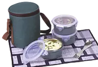 Zippy Nova: Lunch box bag with 3 Stainless steel containers,