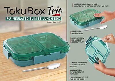 TokuBox Trio: Slim Lunch box