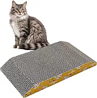 Cat Scratcher Ramp Board – Corrugated Cardboard Inclined Scratch Pad