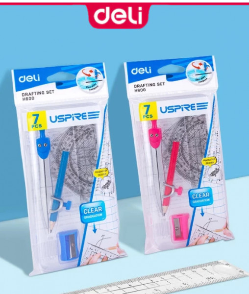 DELI H600 USPIRE DRAFTING SET - 7PCS