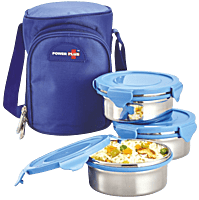 Zippy Lunch box bag- 3 containers (steel)
