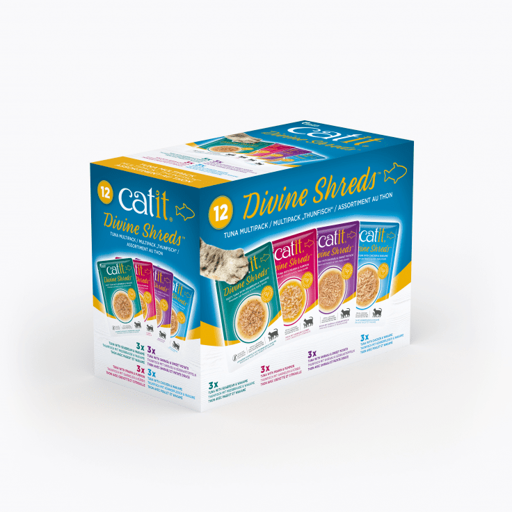 Catit Divine Shreds, Tuna Multipack 75g, 12pcs/box Catit Divine Shreds, Tuna Multipack 75g, 12pcs/box