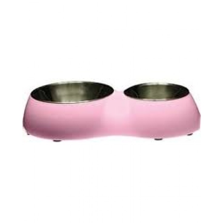 Hagen Dog Bowl Double Diner - Pink