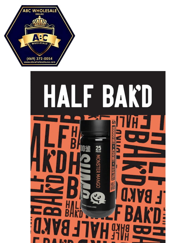 HALF BAK'D SUMO THC-A+THC-P+D9 GUMMY JAR | 25PCS | 420MG | 10,000+ MG
