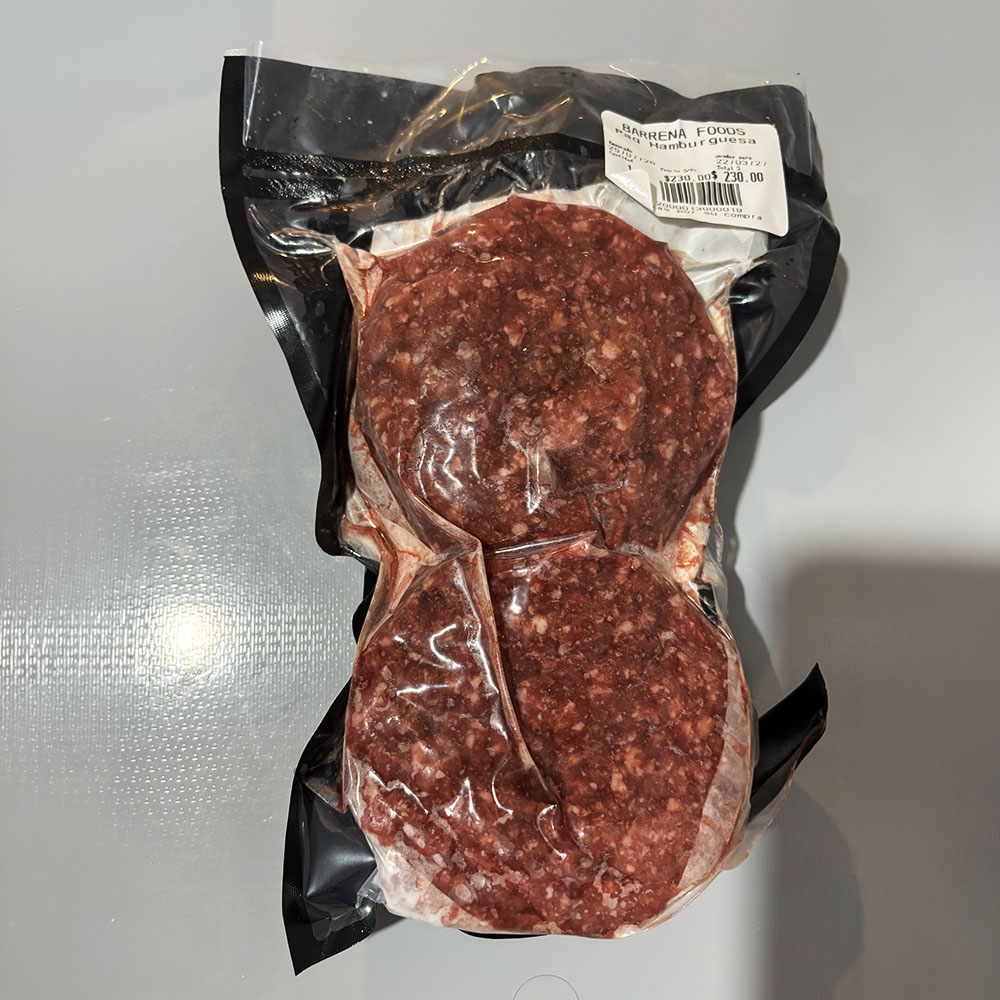 Carne para Hamburguesa 4 piezas