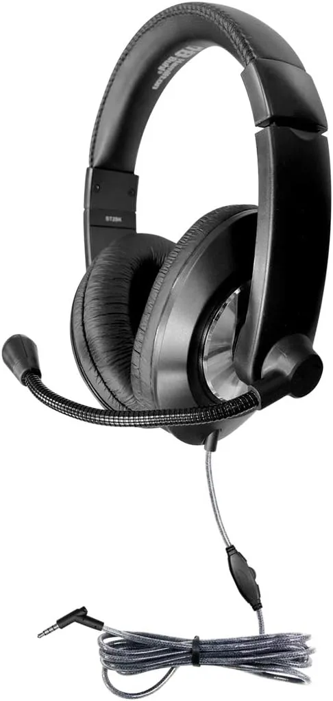Hamilton Buhl Smart-Trek Headset || Durable Steel-Reinforced Gooseneck Mic, 3.5mm TRRS Plug
