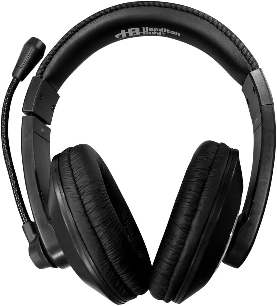 Hamilton Buhl Smart-Trek Headset || Durable Steel-Reinforced Gooseneck Mic, 3.5mm TRRS Plug