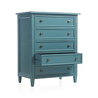 Vintage Tall Chest Of Drawers In Blue Vintage Tall Chest Of Drawers In Blue