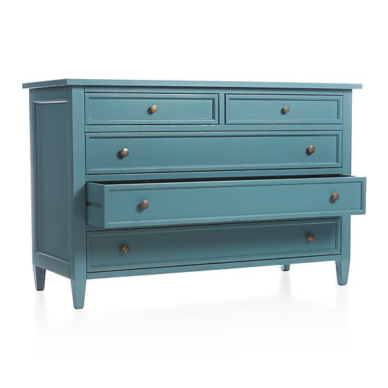 Vintage Short Chest Of Drawers In Blue Vintage Short Chest Of Drawers In Blue
