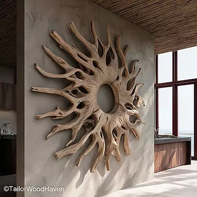 Hand-Carved Driftwood Wall Art – Medium