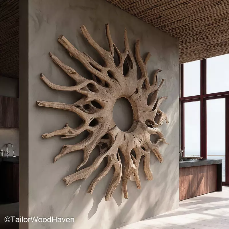 Hand-Carved Driftwood Wall Art – Medium