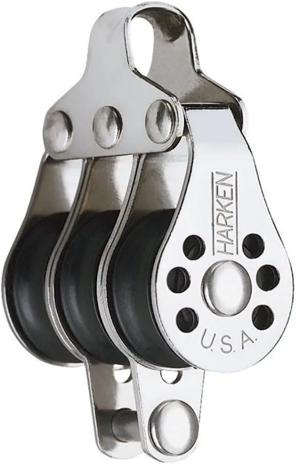 Harken 22mm Triple Micro Block w/Becket- Fishing
