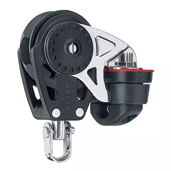 Harken 40mm Carbo Single Ratchet Block w/Swivel Becket & Cam Cleat