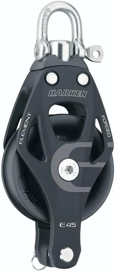 HARKEN Premium Sailing 45mm Single Element Swivel Boat Block w/Becket, Part 6231