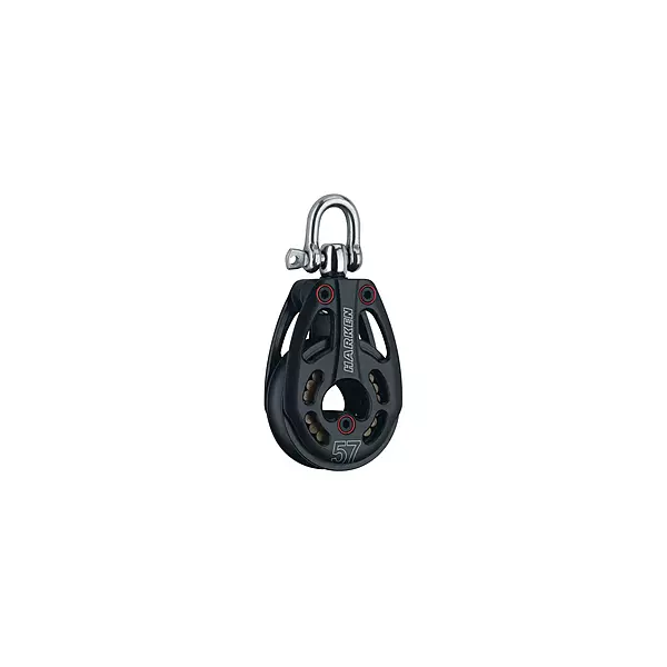 HARKEN Premium Sailing 57mm HL Black Magic Air Low Load Boat Block, Part 3226