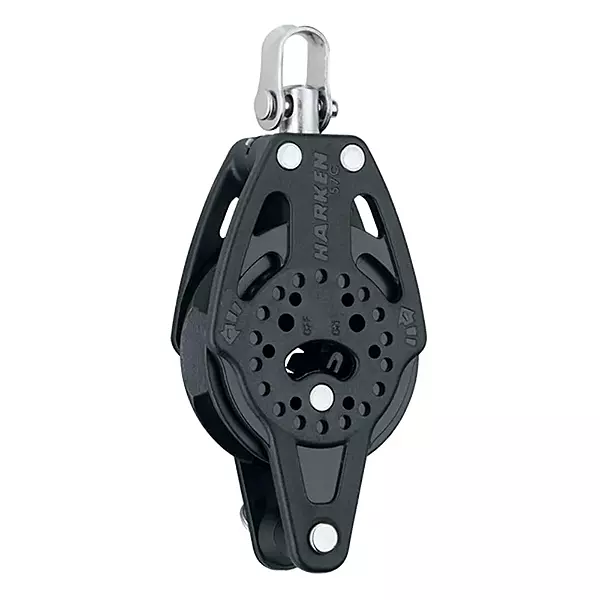 Harken 57mm Single Swivel Carbo Ratchet Block w/Becket
