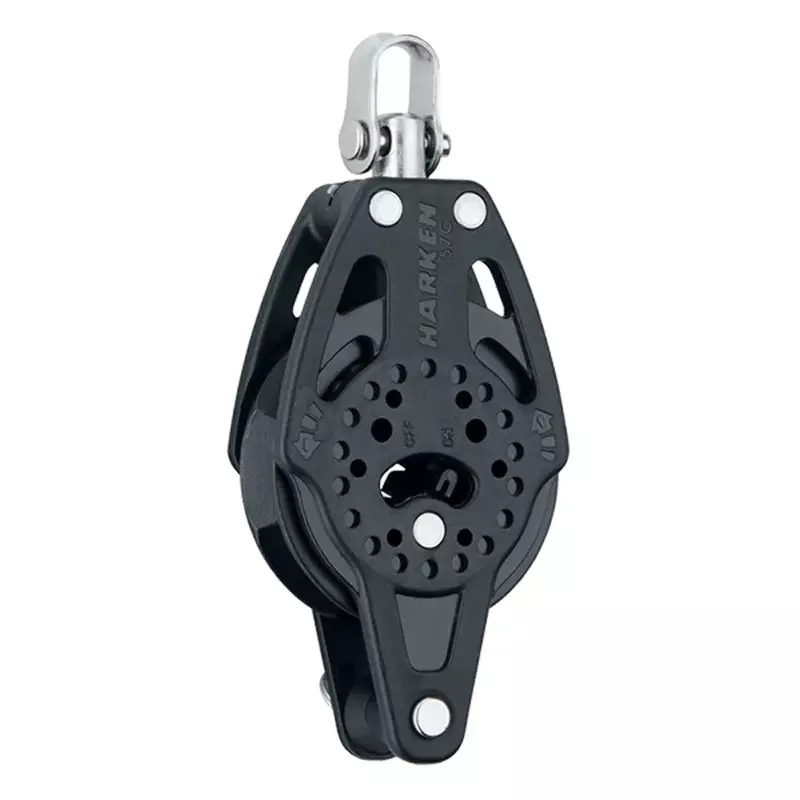 Harken 57mm Single Swivel Carbo Ratchet Block w/Becket