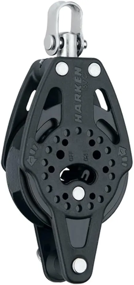 Harken 57mm Single Swivel Carbo Ratchet Block w/Becket