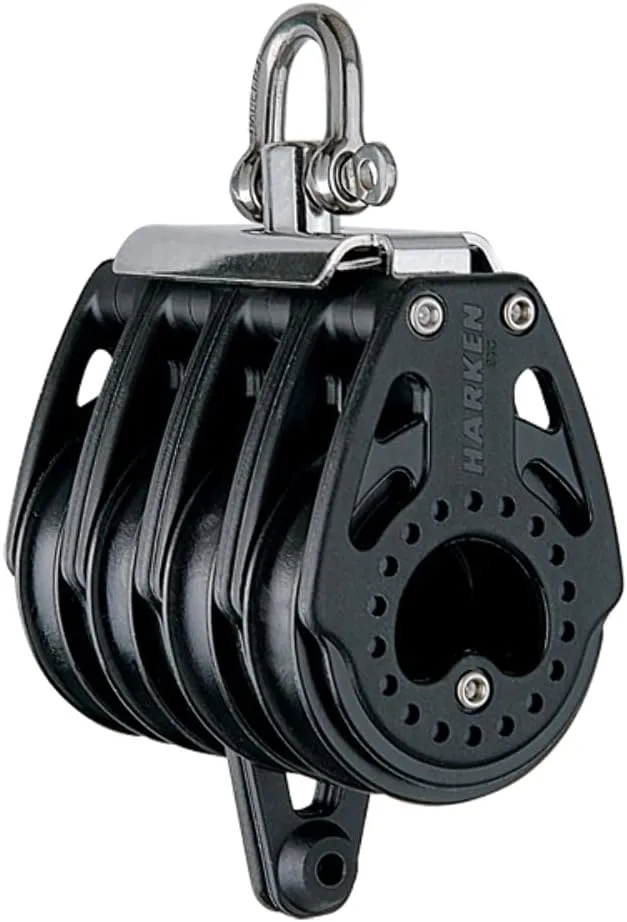 Harken 57mm Quad Block Swivel, Center Becket
