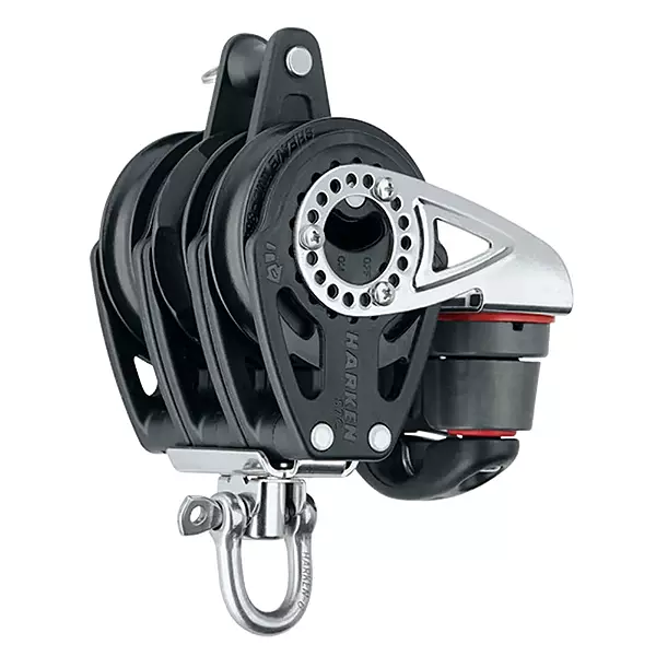 Harken 57mm Triple Carbo Block - Swivel, Becket, Cam Cleat