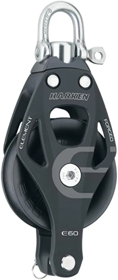 Harken 60mm Single Aluminum Element Block w/Swivel & Becket