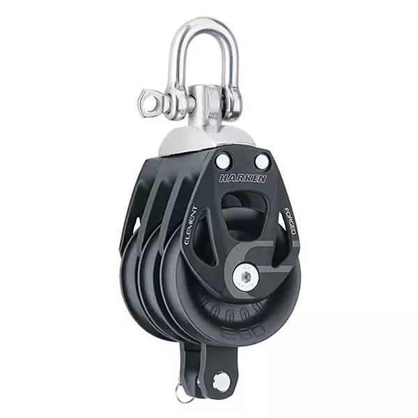 Harken 60mm Triple Aluminum Element Block w/Swivel & Becket