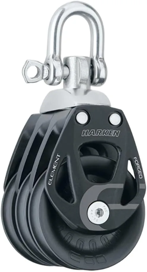 Harken 60mm Triple Aluminum Element Block w/Swivel